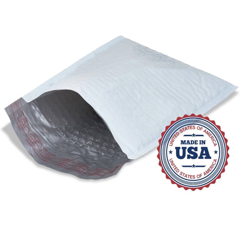 Sales4Less #000 Poly Bubble Mailers 4X8 Inches Padded Envelope Mailer Waterproof Pack of 50, White - Image 2
